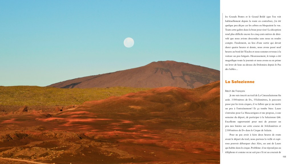 Pages courantes La Réunion, Une année intense 270 pages, 20x22,5 cm, 2019 (textes autobiographiques ainsi que documentaires, photographies, dessins et maquette réalisés par mes soins)