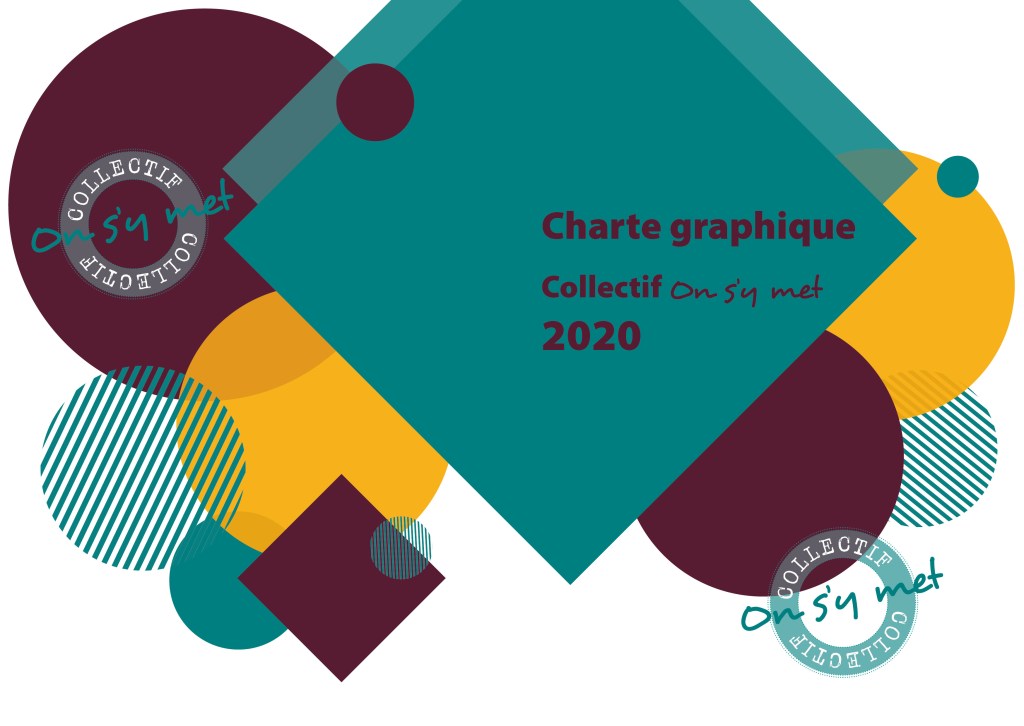 Plat de couverture (recto/verso) de la charte graphique du collectif "On s'y met".