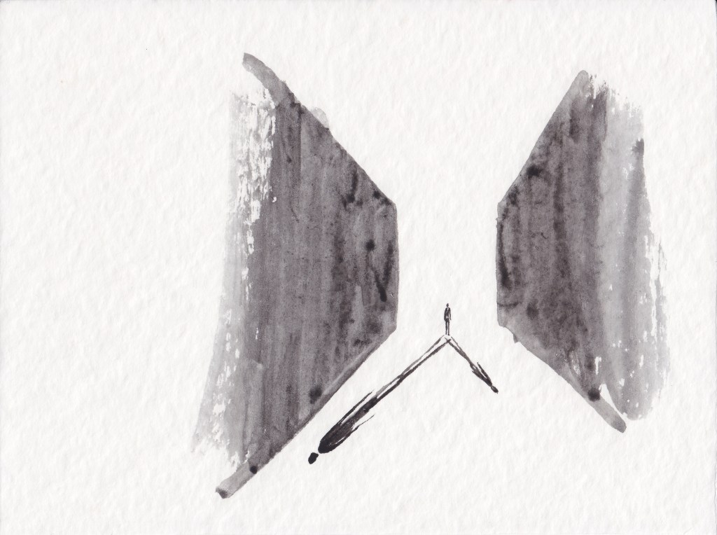 Sculpture d'ombres, 2007.  Aquarelle