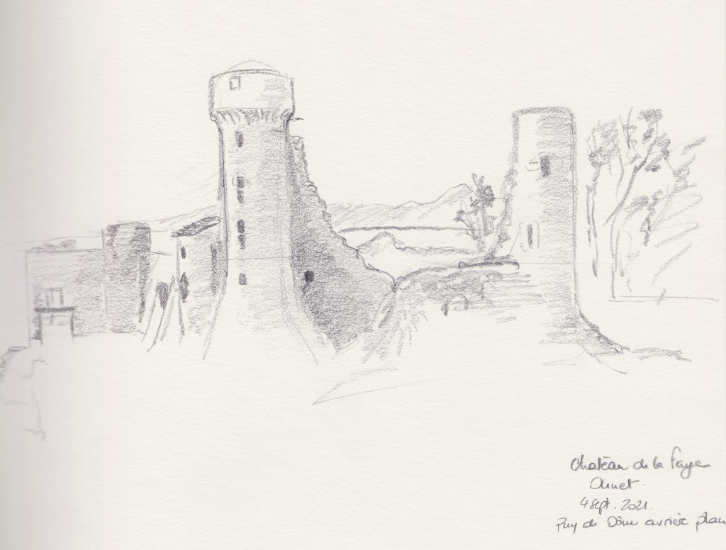 Chateau de la Faye, 2021.  Crayon