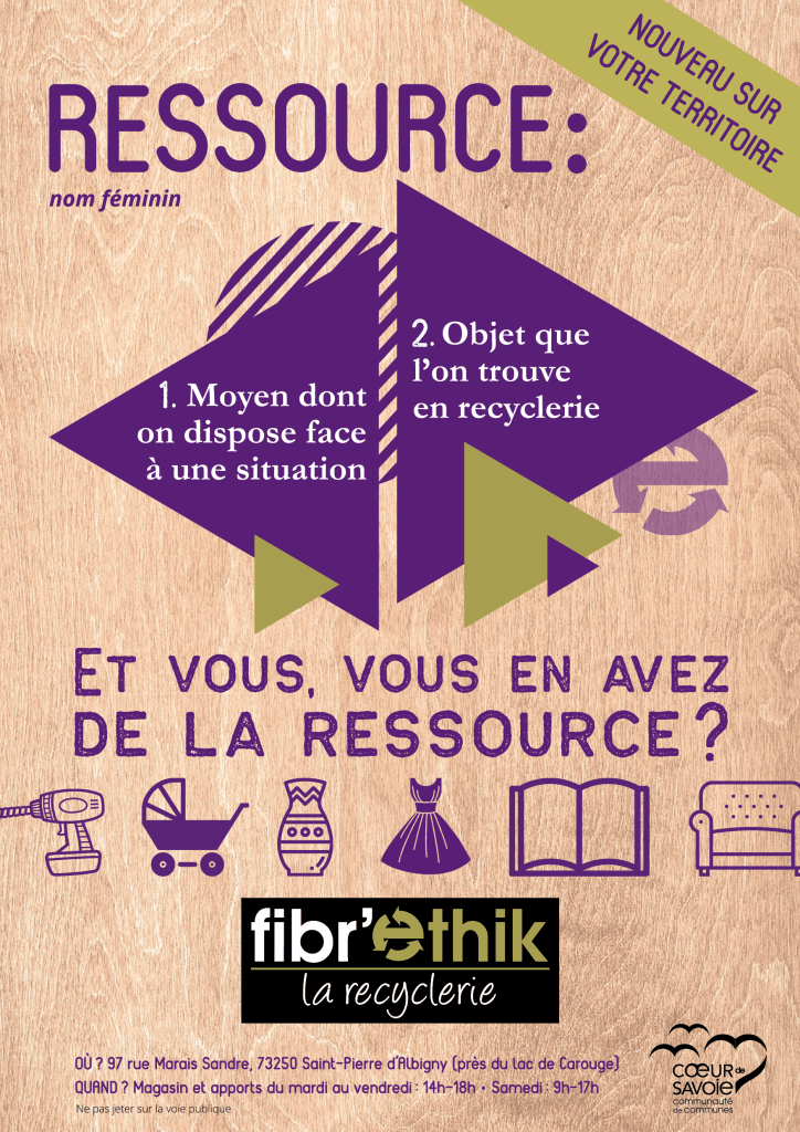 Affiche pour l'ouverture de la Recyclerie. 2021