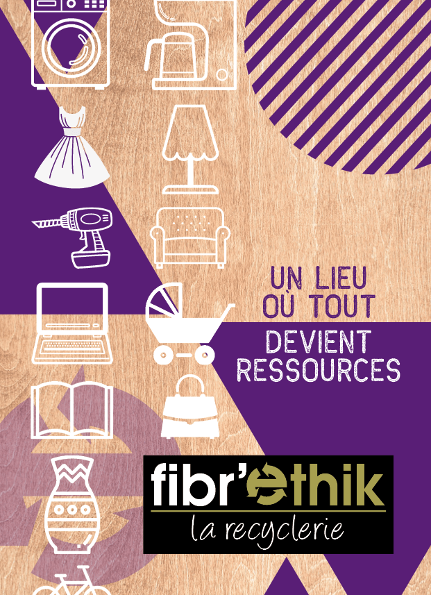 Flyer pour l'ouverture de la Recyclerie. 2021