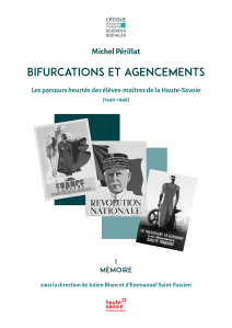 2023
Couverture du mémoire de Michel Périllat. 
Suivi éditorial des 240 pages, des sources bibliographiques et de la recherche. 
Création de la couverture.