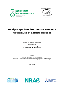 2023. 
Rapport de stage de Florian Carrière. 
Mise en page et suivi éditorial complet. 